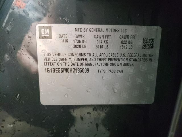 2017 CHEVROLET CRUZE LT 1G1BE5SM0H7185699
