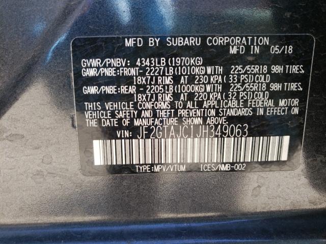 2018 SUBARU CROSSTREK - JF2GTAJC1JH349063