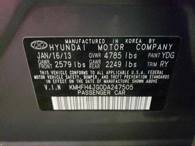 2013 HYUNDAI AZERA GLS KMHFH4JG0DA247505
