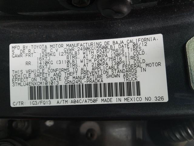 2012 TOYOTA TACOMA DOU - 3TMLU4ENXCM101013