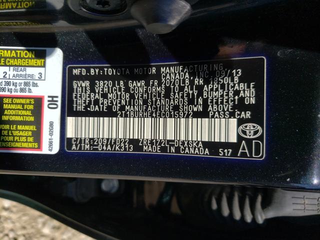 2014 TOYOTA COROLLA SP 2T1BURHE4EC015972
