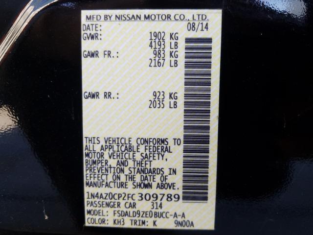 2015 NISSAN LEAF S 1N4AZ0CP2FC309789
