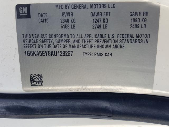 2010 CADILLAC DTS 1G6KA5EY8AU128257