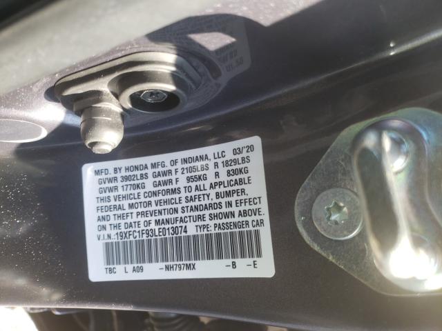 2020 HONDA CIVIC TOUR 19XFC1F93LE013074