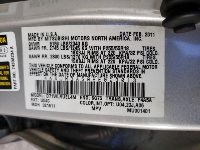 2011 MITSUBISHI ENDEAVOR S 4A4JM3AS0BE023013