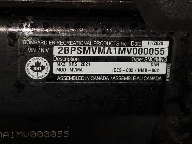 2021 SKI DOO MXZXRS 2BPSMVMA1MV000055