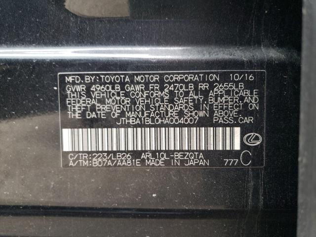 2017 LEXUS GS 200T BA JTHBA1BL0HA004007