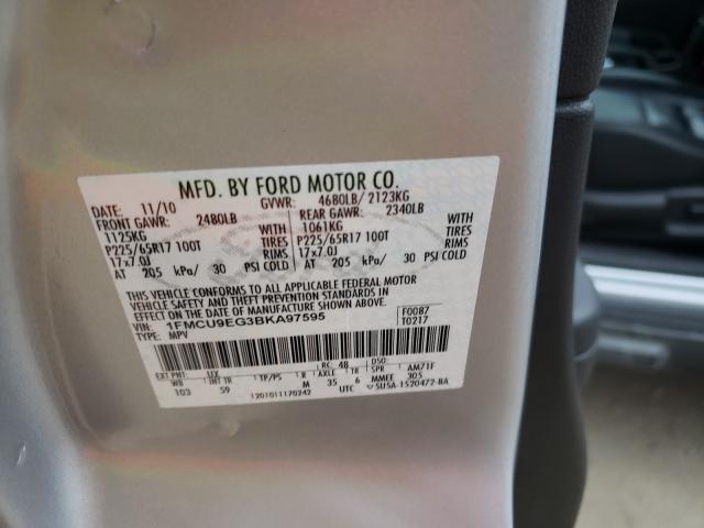 2011 FORD ESCAPE 1FMCU9EG3BKA97595