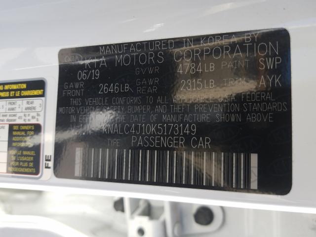 2019 KIA CADENZA LU KNALC4J10K5173149