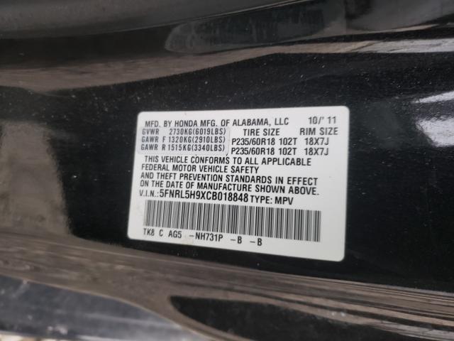 2012 HONDA ODYSSEY TO 5FNRL5H9XCB018848