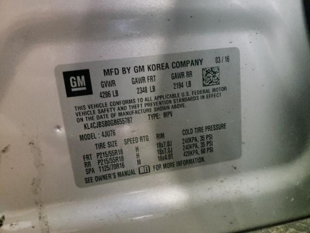 2016 BUICK ENCORE CON KL4CJBSB0GB655787