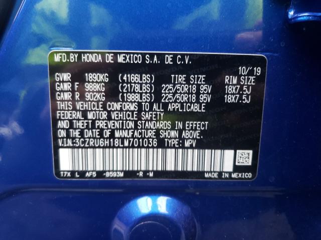 2020 HONDA HR-V SPORT 3CZRU6H18LM701036