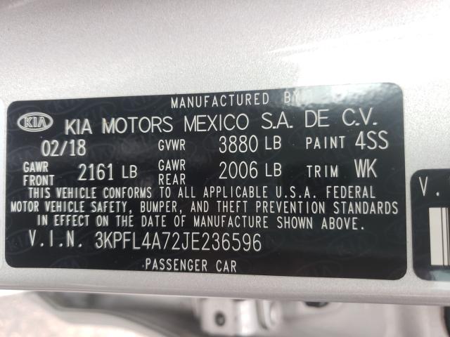 2018 KIA FORTE LX 3KPFL4A72JE236596