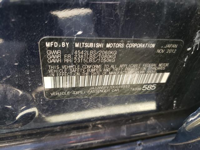 2013 MITSUBISHI LANCER EVO JA32W5FV7DU016510