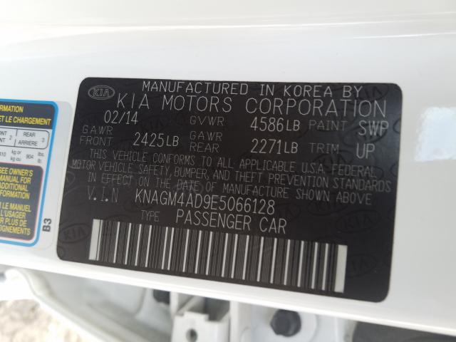 2014 KIA OPTIMA HYB KNAGM4AD9E5066128