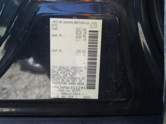 2016 NISSAN ALTIMA 2.5 - 1N4AL3AP0GN311245