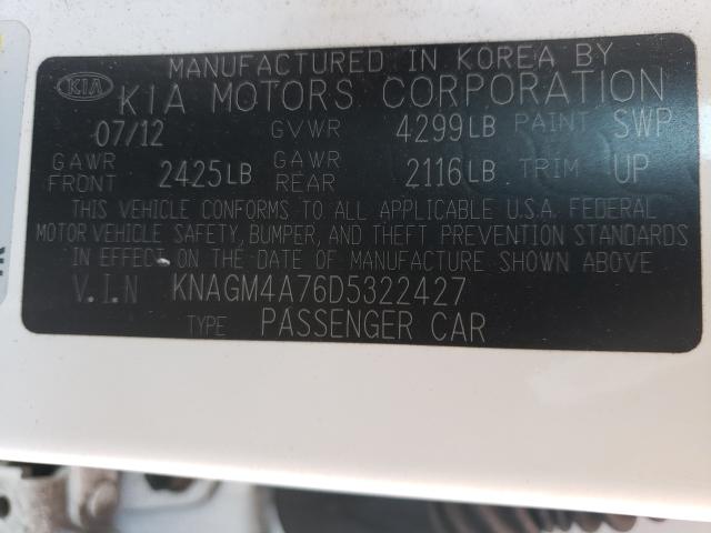 2013 KIA OPTIMA LX KNAGM4A76D5322427