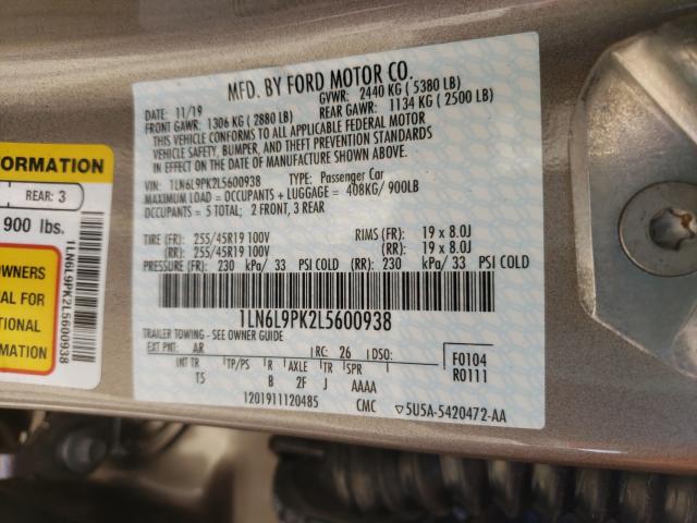 2020 LINCOLN CONTINENTA 1LN6L9PK2L5600938