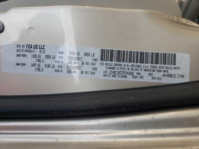 2015 CHRYSLER TOWN & COU 2C4RC1BG7FR743932