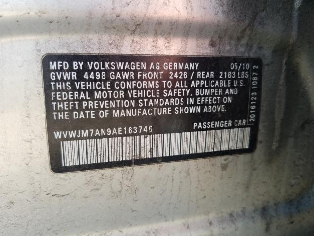 2010 VOLKSWAGEN PASSAT KOM WVWJM7AN9AE163746