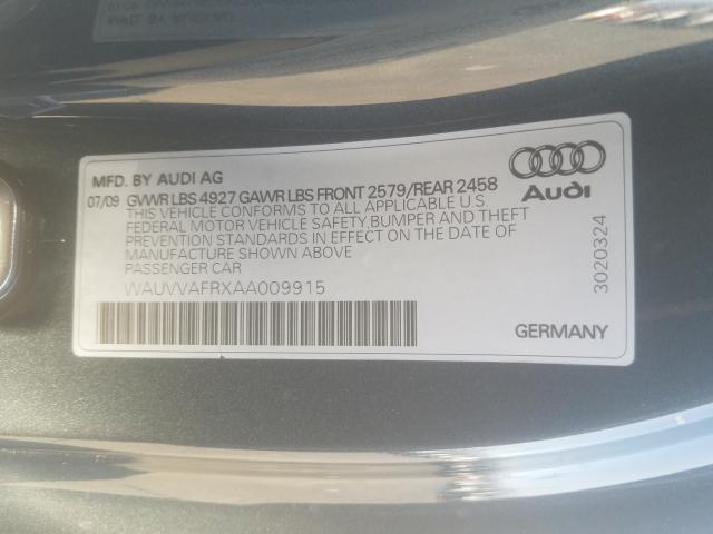 2010 AUDI S5 PRESTIG WAUVVAFRXAA009915