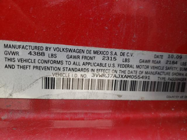 2010 VOLKSWAGEN JETTA WOLF 3VWRJ7AJXAM055491