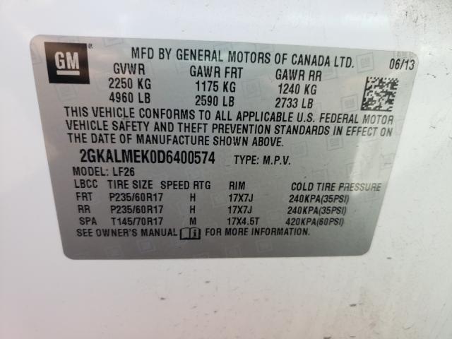 2013 GMC TERRAIN 2GKALMEK0D6400574