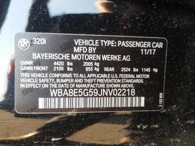2018 BMW 320 XI WBA8E5G59JNV02218