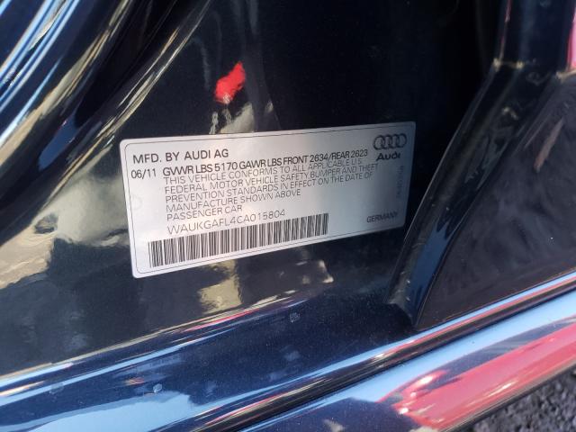 2012 AUDI S4 PRESTIG WAUKGAFL4CA015804