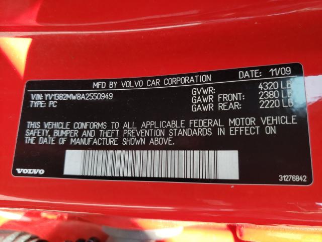 2010 VOLVO V50 2.4I YV1382MW8A2550949