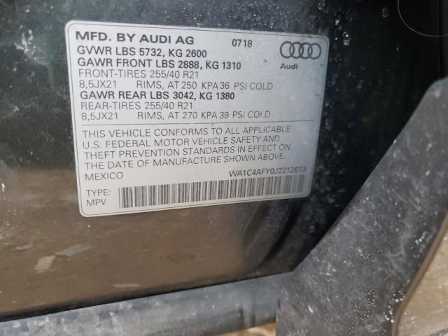 2018 AUDI SQ5 PRESTI WA1C4AFY0J2212613