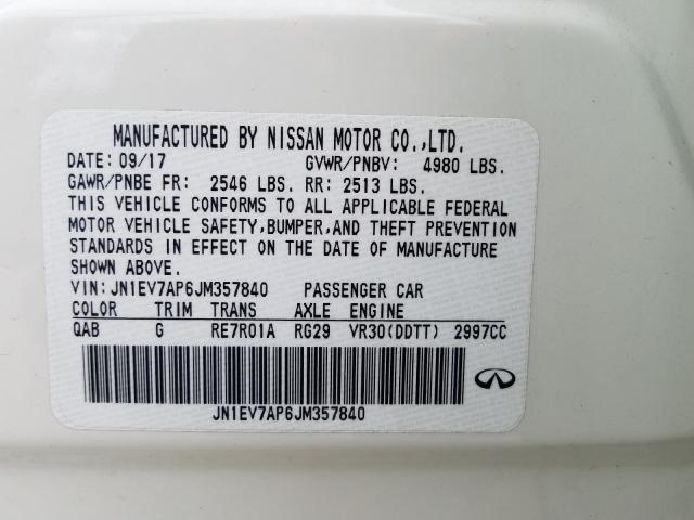 2018 INFINITI Q50 LUXE JN1EV7AP6JM357840