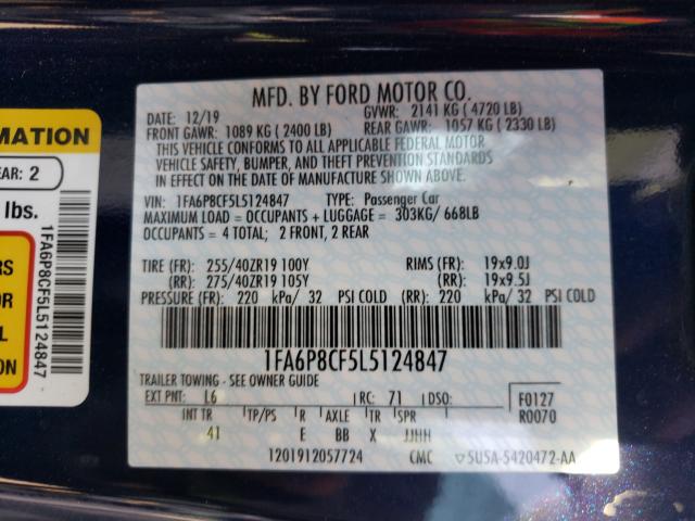 2020 FORD MUSTANG GT - 1FA6P8CF5L5124847