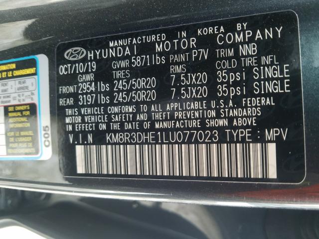 2020 HYUNDAI PALISADE S KM8R3DHE1LU077023