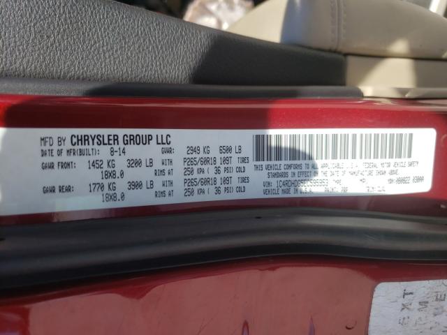 2014 DODGE DURANGO LI 1C4RDHDG5EC595953