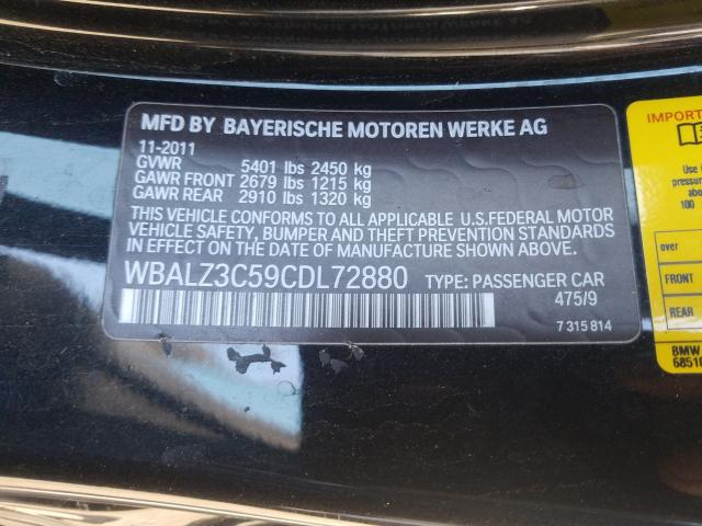 2012 BMW 650 I - WBALZ3C59CDL72880