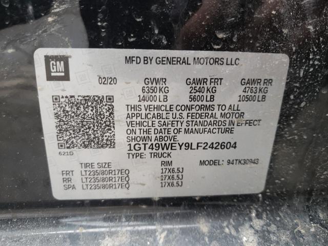 2020 GMC SIERRA K35 1GT49WEY9LF242604