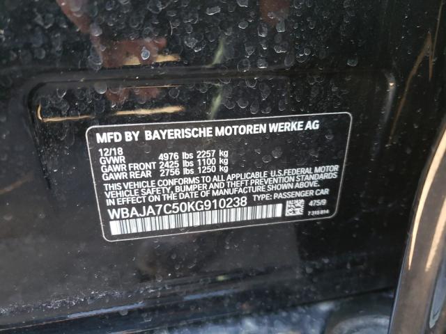 2019 BMW 530 XI WBAJA7C50KG910238