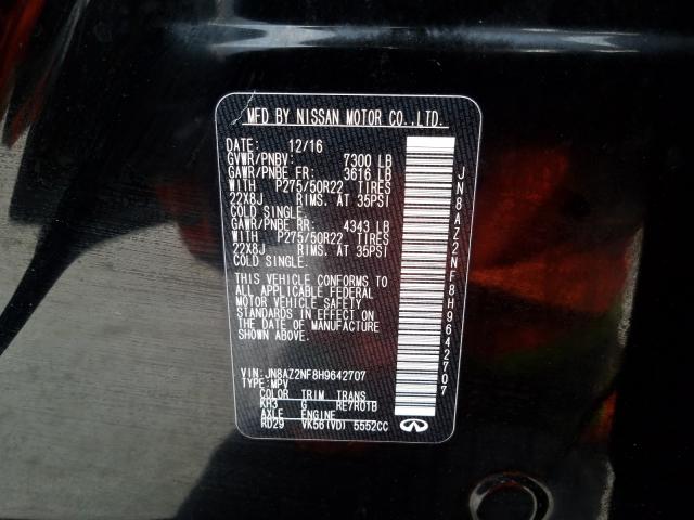 2017 INFINITI QX80 BASE JN8AZ2NF8H9642707