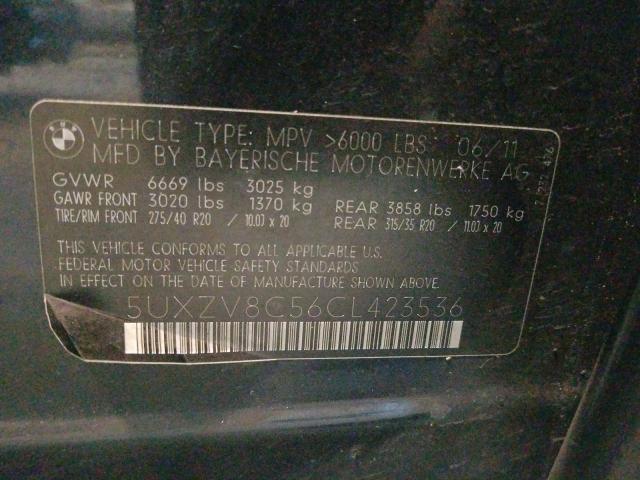 2012 BMW X5 XDRIVE5 5UXZV8C56CL423536