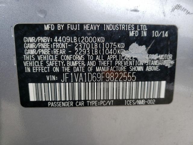 2015 SUBARU WRX PREMIU JF1VA1D69F9822555