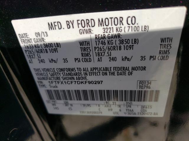 2013 FORD F150 SUPER 1FTFX1CF7DKF90297