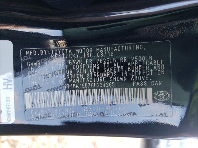 2016 TOYOTA AVALON XLE 4T1BK1EB7GU234265