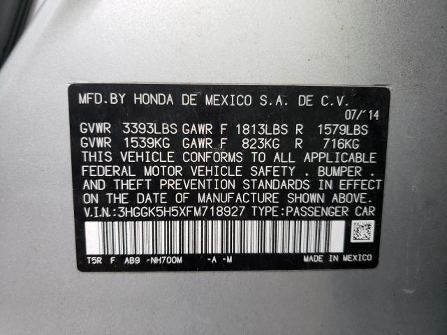 2015 HONDA FIT LX 3HGGK5H5XFM718927