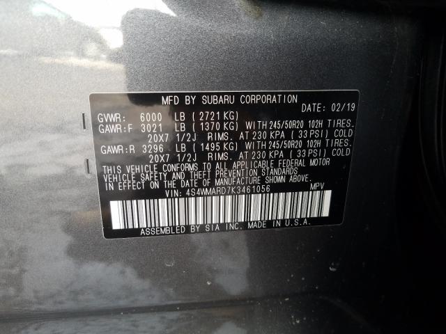 2019 SUBARU ASCENT TOU 4S4WMARD7K3461056