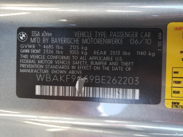 2011 BMW 335 XI WBAKF9C59BE262203