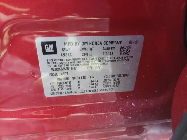 2015 CHEVROLET TRAX LS KL7CJKSB6FB146451