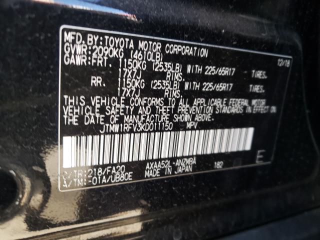 2019 TOYOTA RAV4 XLE - JTMW1RFV3KD011150