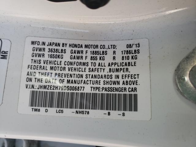 2013 HONDA INSIGHT EX JHMZE2H79DS006877