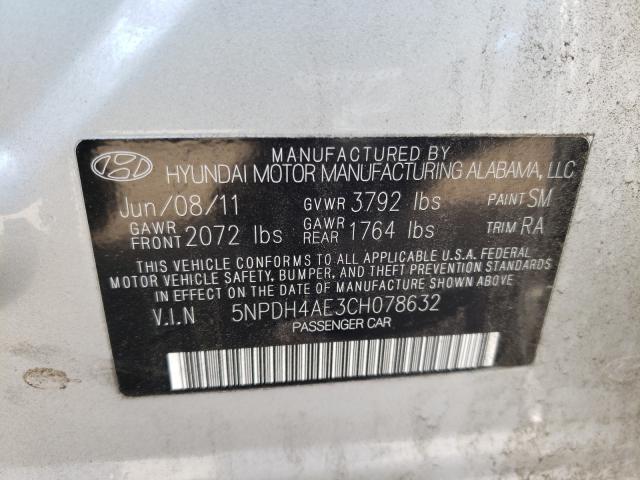 2012 HYUNDAI ELANTRA GL 5NPDH4AE3CH078632